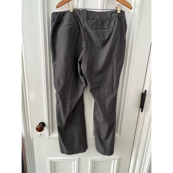 Gap gray and white pin striped hip sling fit dress pants 14a - Picture 1 of 4